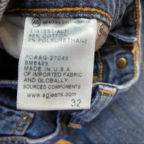 AG ADRIANO GOLDSCHMIED Jeans Matchbox Slim Straight Sz 32 X 27 Short - Picture 5 of 9